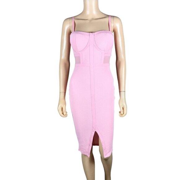 Barbiecore Pink Bodycon Party Dress NEW MEDIUM - Picture 1 of 11